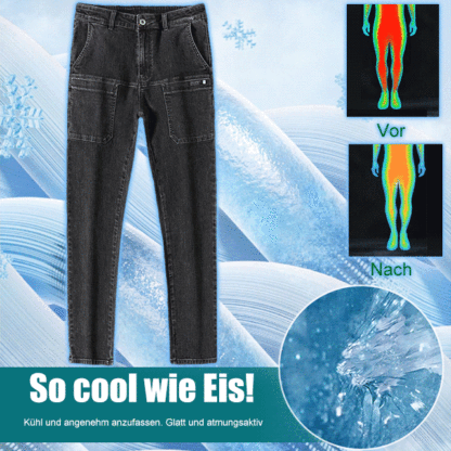 Dehnbare Herrenjeans mit geradem Bein