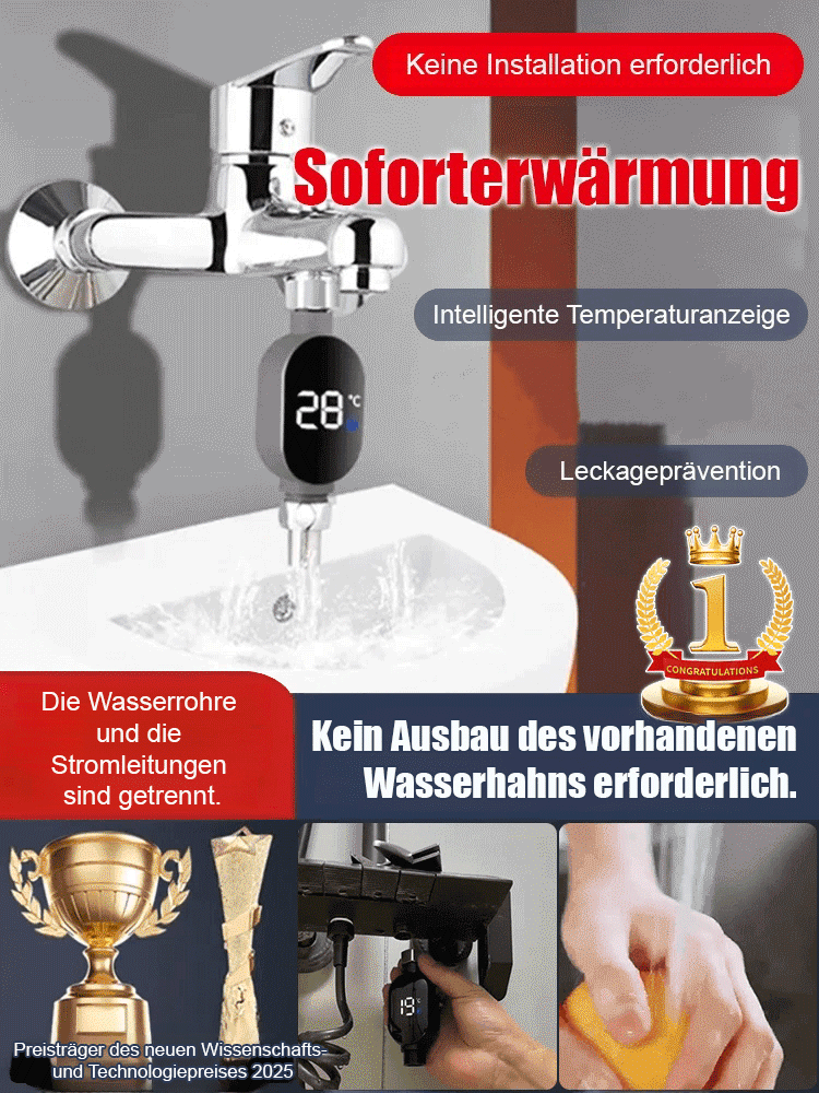 Schluss mit teuren Strom- und Gasrechnungen! 📉 Unser Hydro-Erhitzer liefert heißes Wasser in 3 Sekunden – völlig ohne Strom, Gas oder Solar. Dank Mikrofluidik sparen Sie massiv bei den Nebenkosten.