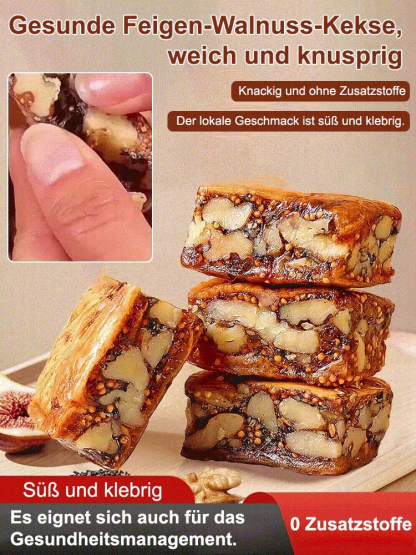 【0 Zuckerzusatz】Gesunde Feigen-Walnuss-Torte. Es schmilzt im Mund, hat eine knusprige Textur und verströmt bei jedem Bissen einen natürlichen Duft.
