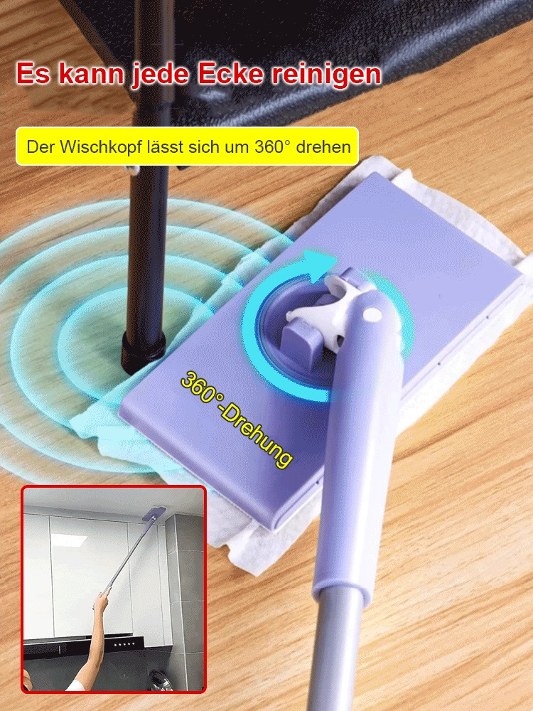 Haben Sie genug von lästigen Hausarbeiten? Dieser Wischmopp mit automatischer Tuchdruckregulierung und kinderleichter Bedienung revolutioniert Ihre Reinigung!