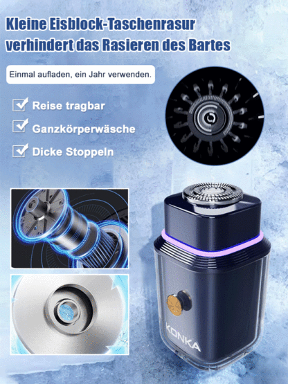 【Magnetischer Klingenkopf】Kleiner Eisziegel Herrenrasierer