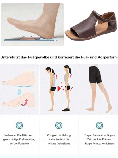 【Speziell für deutsche Frauenfüße entwickelt】✨Handgefertigte Ledersandalen, die auch nach langem Tragen nicht ermüden!
