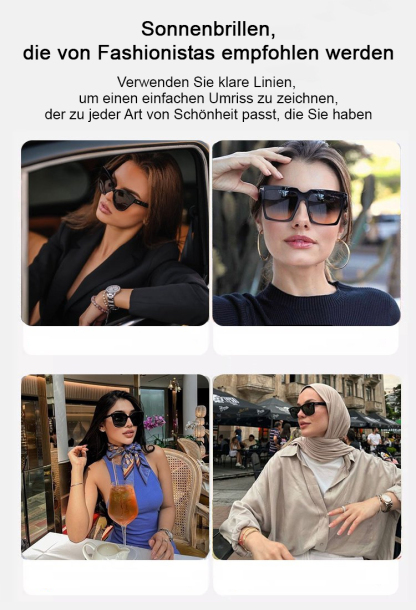 Frauen-High-End-Luxus-Sonnenbrille mit Verlaufstönung