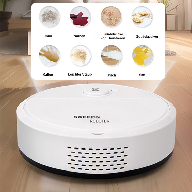 Automatischer Kehr-, Saug- und Wischroboter in einem
