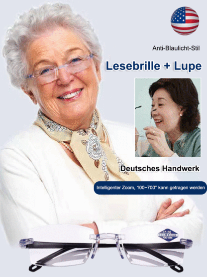 Autozoom-Brille für Presbyopie
