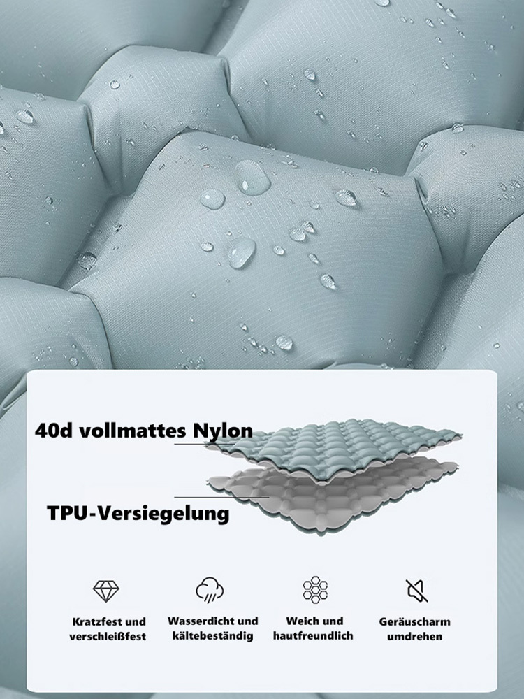 Outdoor Camping Ultraleichte, tragbare, feuchtigkeitsdichte, aufblasbare Matte