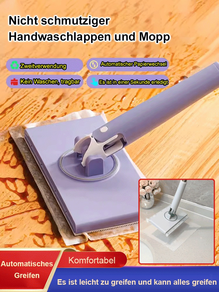 Haben Sie genug von lästigen Hausarbeiten? Dieser Wischmopp mit automatischer Tuchdruckregulierung und kinderleichter Bedienung revolutioniert Ihre Reinigung!