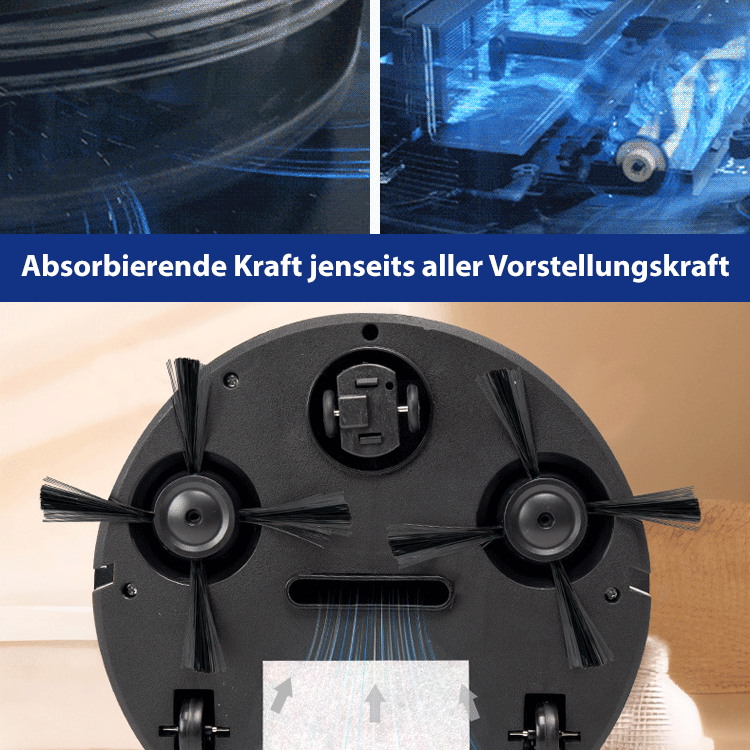 Automatischer Kehr-, Saug- und Wischroboter in einem