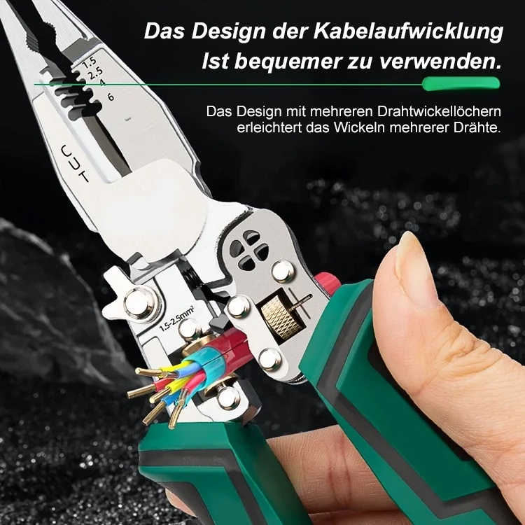 【Eine Zange ist zehn wert】Multifunktionale Stromprüf- und Abisolierzange mit spitzer Nase. 👨🔧Energietechnikunternehmen nutzen sie!