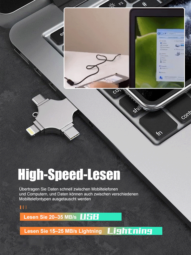 4-in-1 Handy-USB-Stick - 1TB
