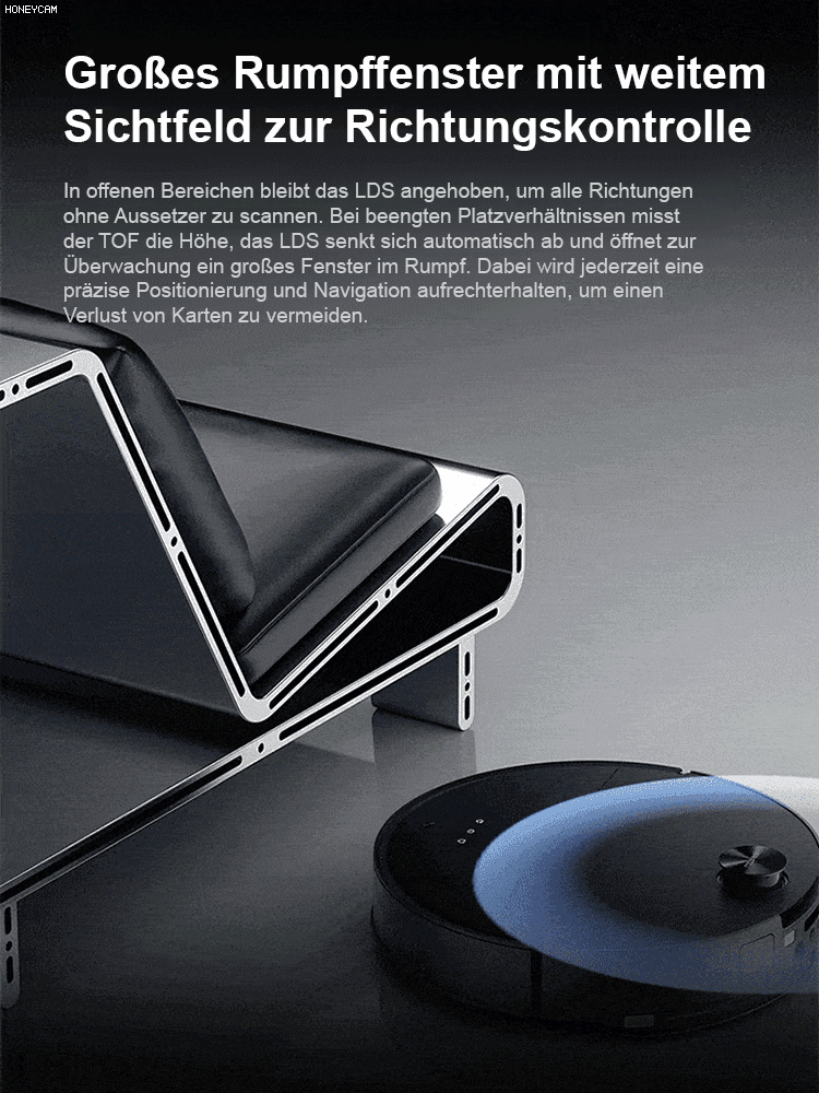 Ultradünner 3-in-1-Staubsauger zum Kehren, Staubsaugen und Bodenwischen