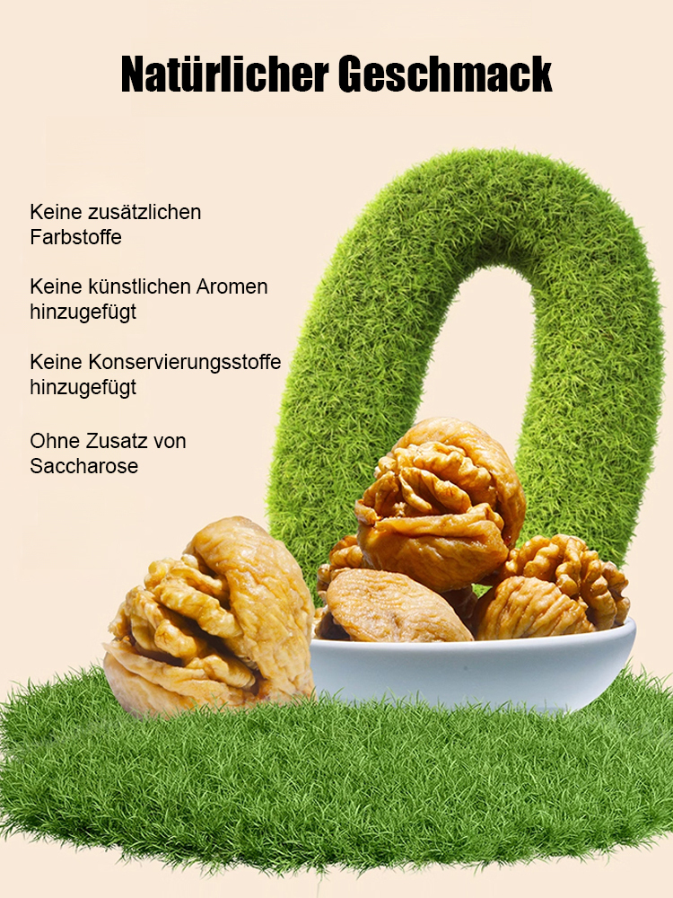 Freizeit-Snack Feigen mit Walnusskernen Trockenfrüchte 😘🥰Eine Delikatesse ohne einen einzigen Tropfen Zucker oder Öl! Reich an Ballaststoffen, Vitaminen und Antioxidantien.