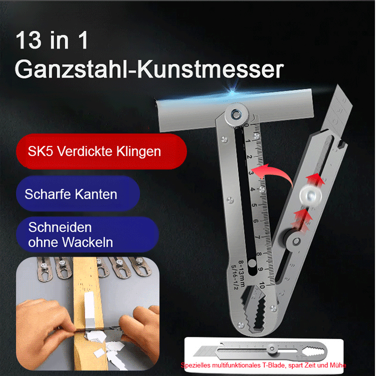 13 in 1 Ganzstahl-Kunstmesser