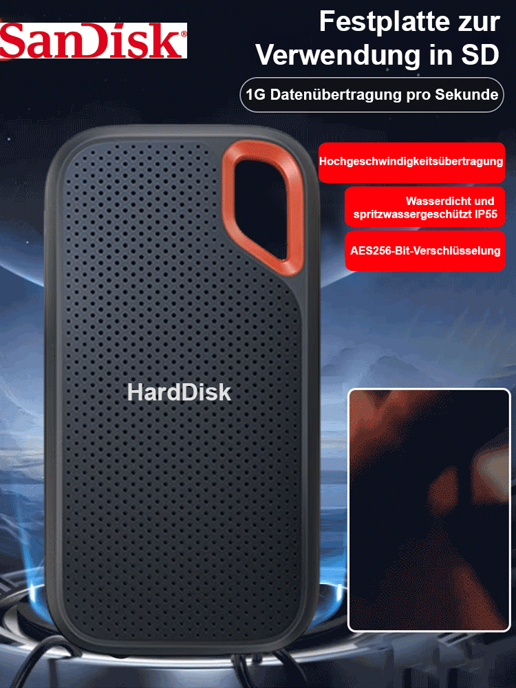 Mobile Hochgeschwindigkeits-Solid-State-Festplatte