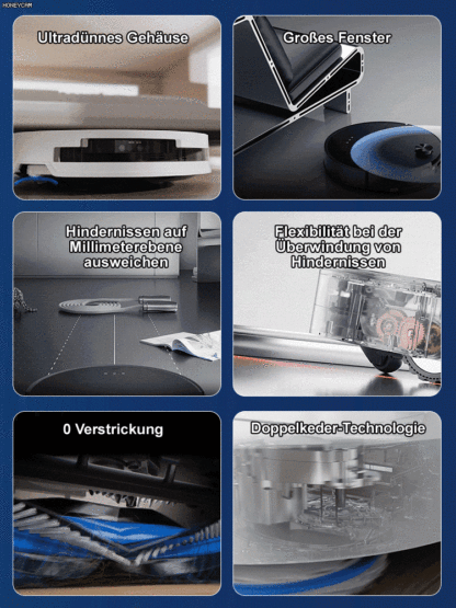 Ultradünner 3-in-1-Staubsauger zum Kehren, Staubsaugen und Bodenwischen