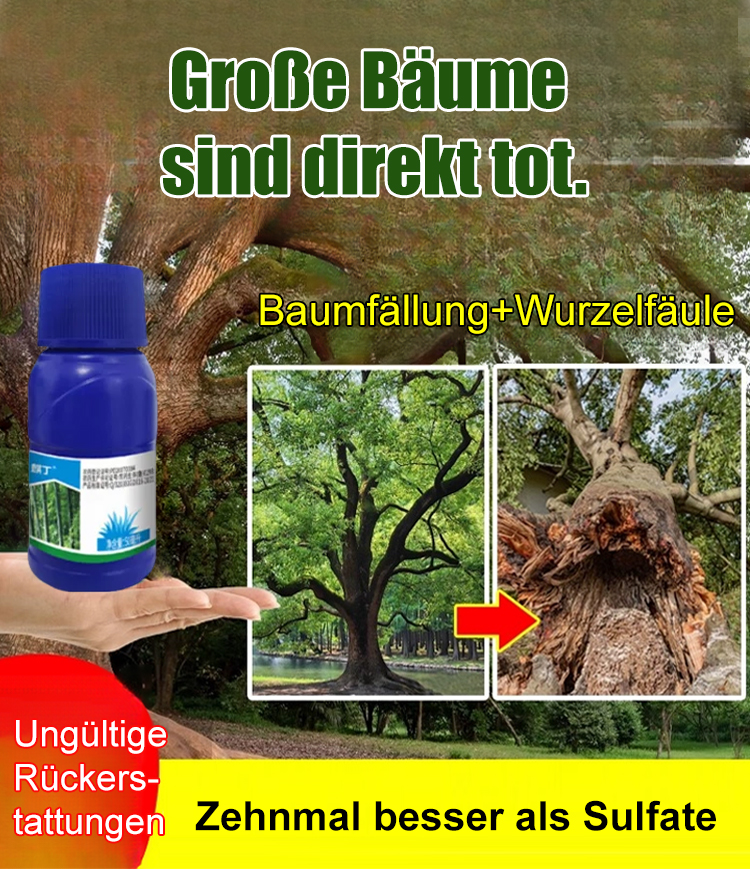 【Geld-zurück-Garantie】 Profi-Wurzelvernichter Extra Stark | Entfernt Bäume, Bambus und Unkraut 