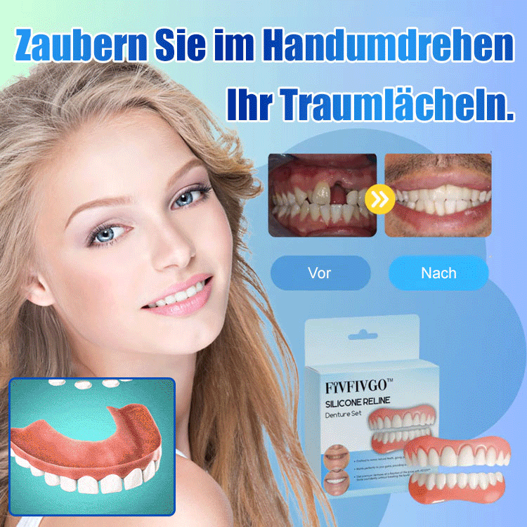 Zahnprothesenset mit Silikonauskleidung