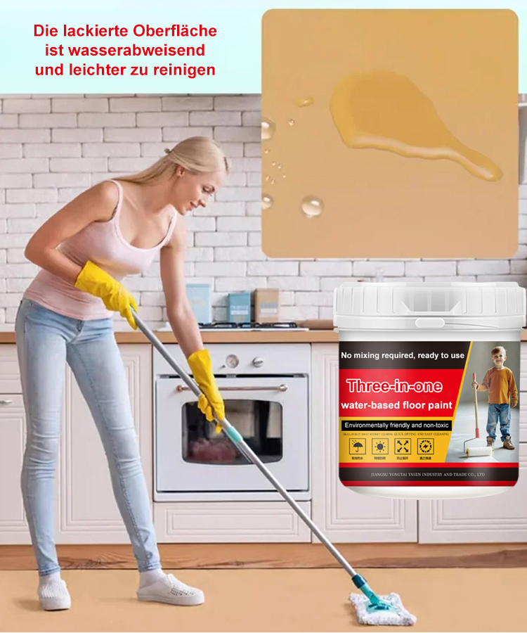 【✨️Ein Eimer reicht für 60 Quadratmeter】Wasserbasierte Epoxidharzbodenbeschichtung mehrfarbig. ✨️ Einfach zu bedienen, kein Fachmann erforderlich. Öffnen Sie einfach den Deckel und beginnen Sie mit der Verwendung 