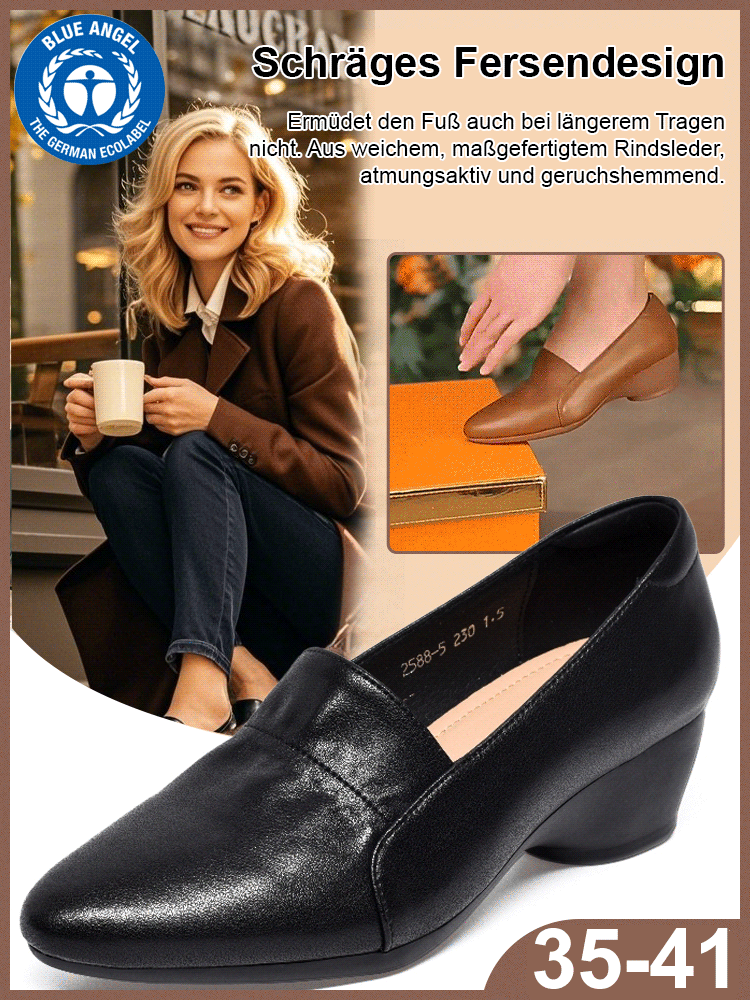 Orthopädische Damenschuhe aus Leder mit weicher Sohle