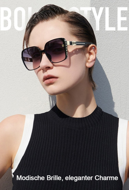 Frauen-High-End-Luxus-Sonnenbrille mit Verlaufstönung