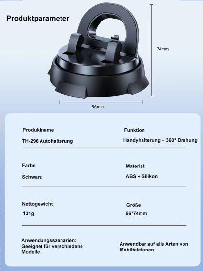 【Kostenlose Testversion】Intelligente Saugnapf-Multifunktionskonsole mit Navigations-Handyhalterung. 100 % Stabilität auch bei plötzlichen Stopps und holprigen Straßen!