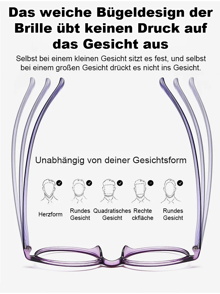 Ultraleichte, kompakte Lesebrille mit Blaulichtfilter