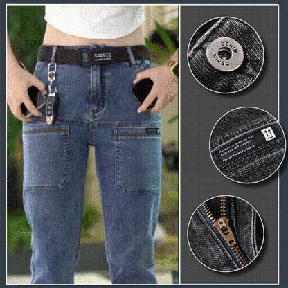 Dehnbare Herrenjeans mit geradem Bein