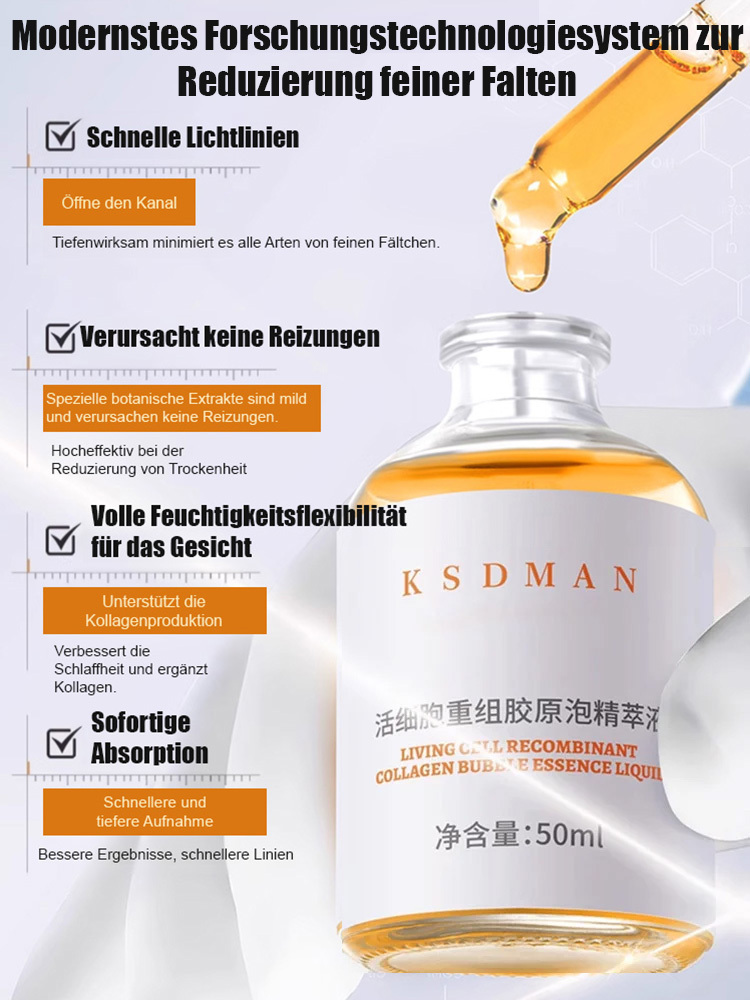 Schluss mit verschwendetem Geld für wasserbasierte Cremes, die nur auf der Hautoberfläche wirken! 🛑 Entdecken Sie die Active Collagen Essence der 3. Generation. Anders als herkömmliche Hautpflegeprodukte enthält unsere Formel 0 % Wasser – sie besteht zu