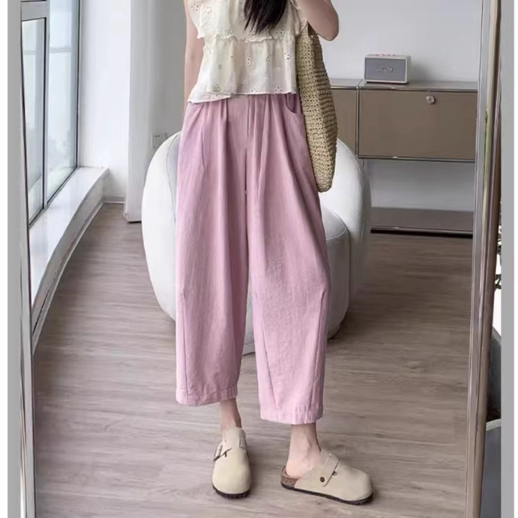 Damen Karottenhose mit hoher Taille