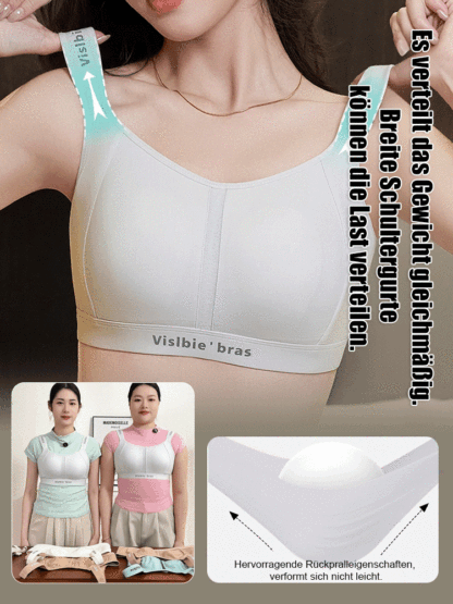【Schlankmachender, stoßdämpfender, leichter Sport-BH】Schluss mit roten Striemen! Optisch eine Körbchengröße kleiner & 10 cm schlankerer Rücken. Steigern Sie Ihr Selbstbewusstsein!