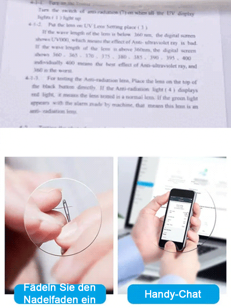 【Kostenlose Testversion】【Kein Sehtest erforderlich】💫Automatische Zoom-Brauenhalter Blaulichtfilter Lesebrille. Mit einem Dioptrienbereich von -7 bis +7 für klare Nah- und Fernsicht
