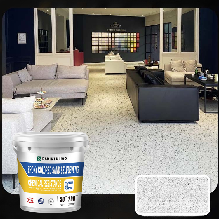 【Am selben Tag streichen, am selben Tag beziehen】Marmor-ähnlicher farbiger Sand selbstnivellierende