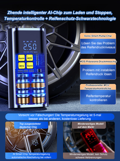 Deutsches Top mit kabelloser AI-Luftpumpe