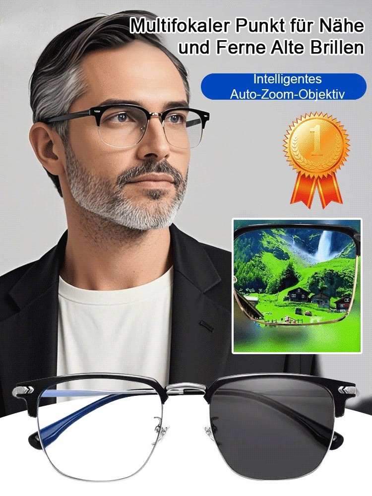 【Kostenlose Testversion】【Kein Sehtest erforderlich】💫Automatische Zoom-Brauenhalter Blaulichtfilter Lesebrille. Mit einem Dioptrienbereich von -7 bis +7 für klare Nah- und Fernsicht