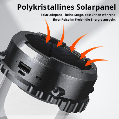 Solarbetriebene elektrische Fan Camping Licht