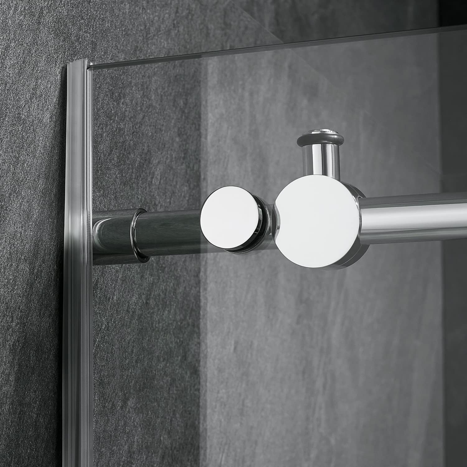 Serene Valley SVSD5001-6066CH Big Roller Frameless Sliding Shower Door - Superclear 3/8" Tempered Glass - 304 Stainless Steel Hardware in Chrome 56"- 60"W x 66"H-Serene Valley