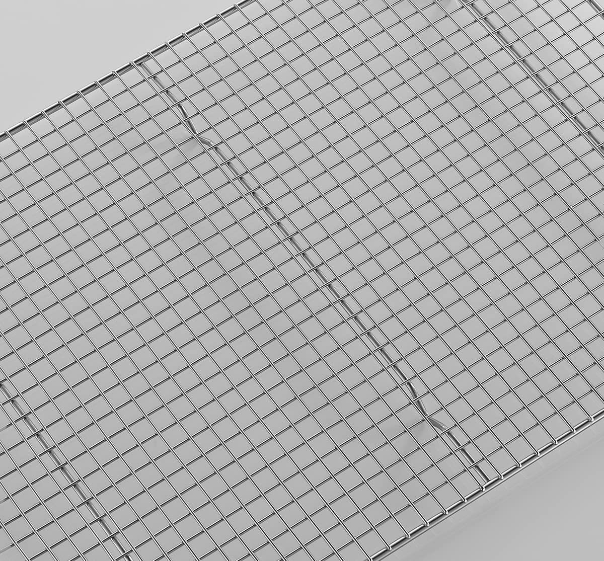 Serene Valley Baking and Cooling Racks, 2 Pieces of 10" x 15", 304 Grade Stainless Steel Wire Cooking Rack, Oven-Safe Grid for Roasting and Grilling SVBR1015-Serene Valley