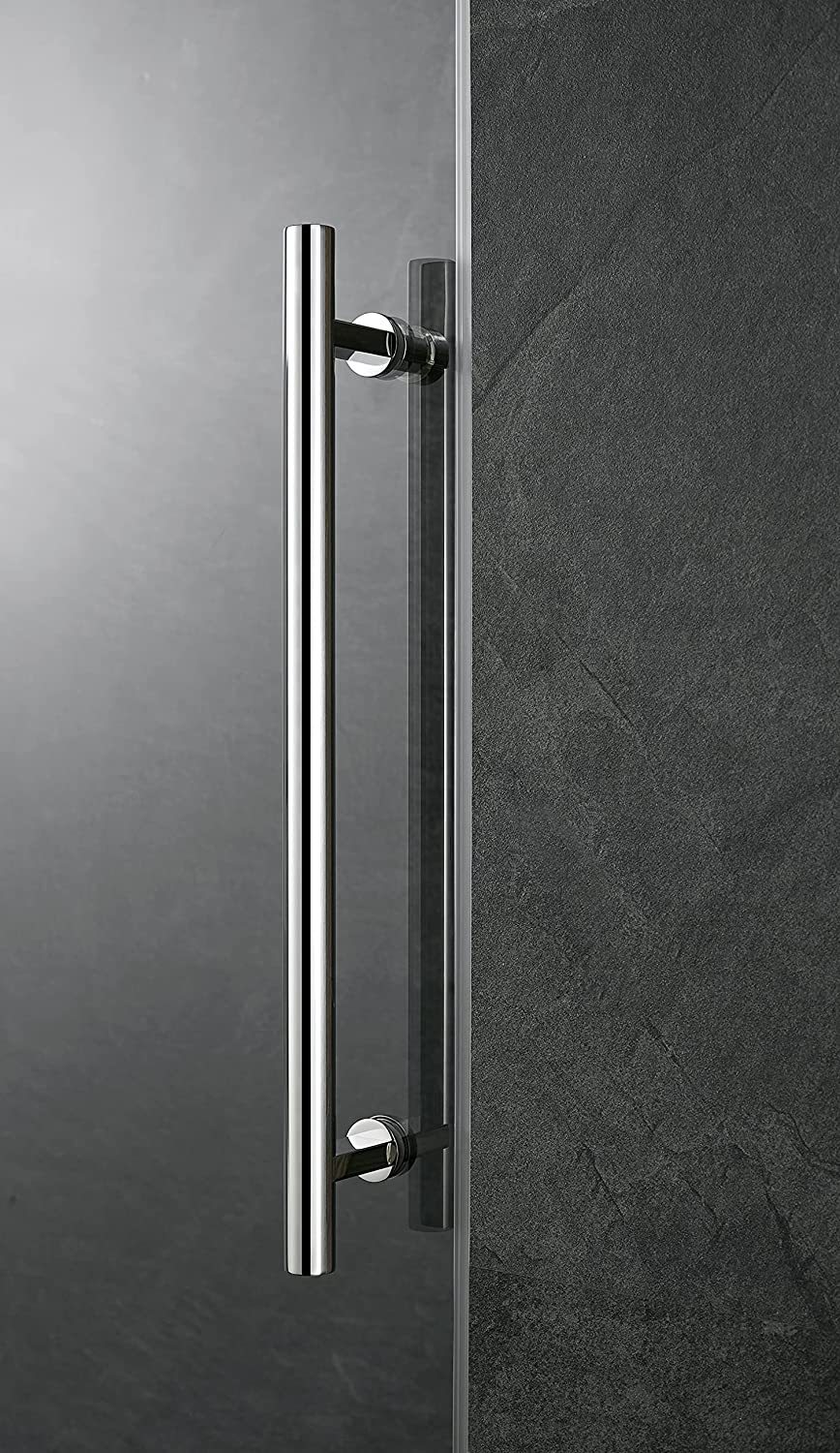 Serene Valley SVSD5001-6066CH Big Roller Frameless Sliding Shower Door - Superclear 3/8" Tempered Glass - 304 Stainless Steel Hardware in Chrome 56"- 60"W x 66"H-Serene Valley