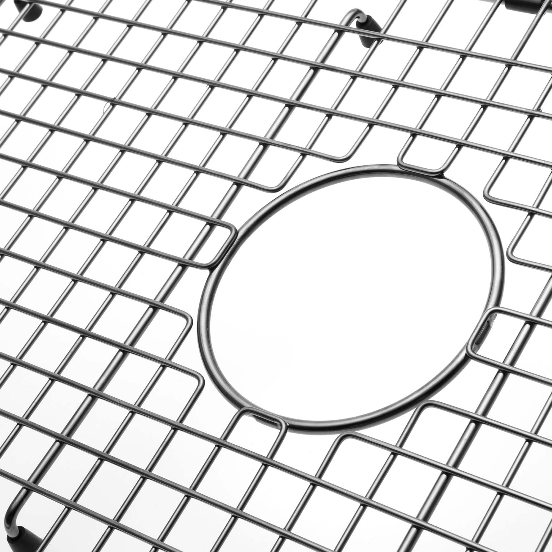 Serene Valley Sink Bottom Grid 26" x 14", Matte Black Color, Centered Drain with Corner Radius 3-1/2", ND2614C-MB-Serene Valley