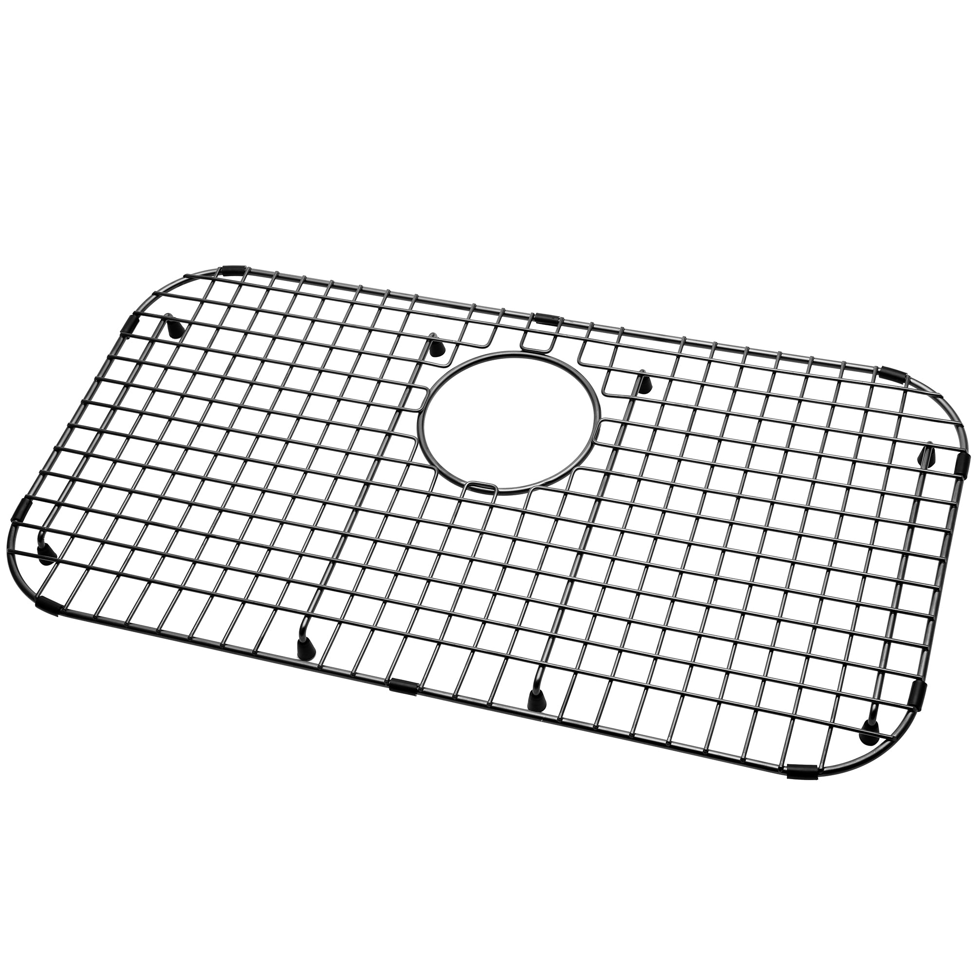 Serene Valley Sink Bottom Grid 26" x 14", Matte Black Color, Rear Drain with Corner Radius 3-1/2", ND2614R-MB-Serene Valley