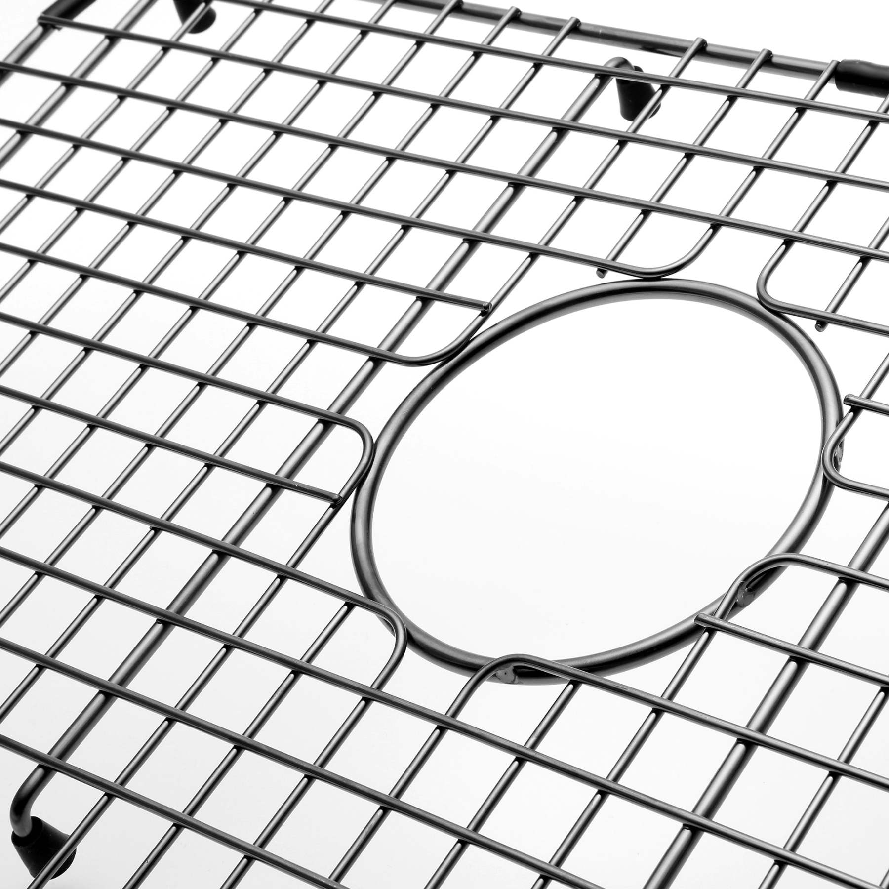 Serene Valley Sink Bottom Grid 25-1/8" x 12-7/8", Matte Black Color, Centered Drain with Corner Radius 1-1/2", Sink Grid Stainless Steel NDG2513C-MB-Serene Valley