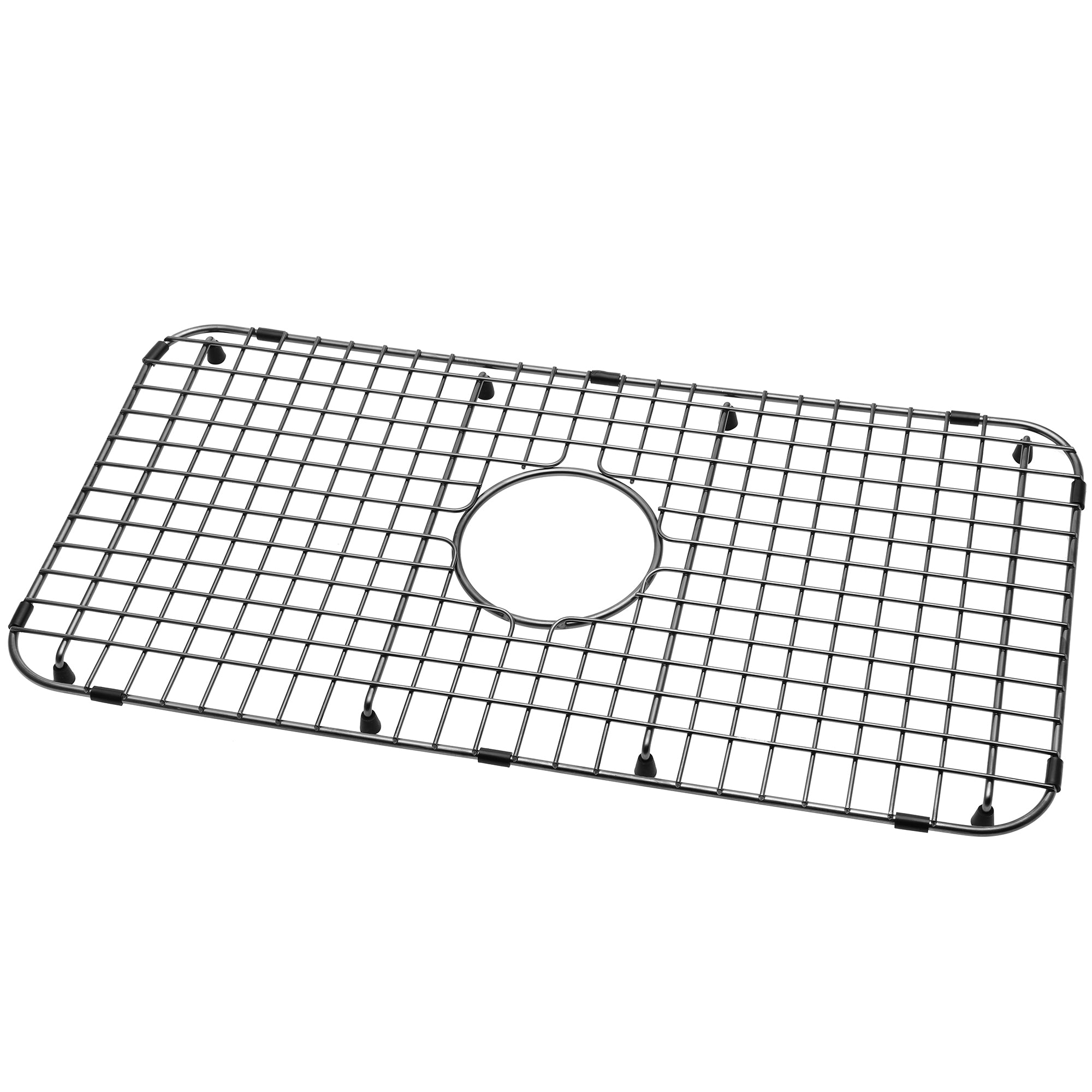 Serene Valley Sink Bottom Grid 25-1/8" x 12-7/8", Matte Black Color, Centered Drain with Corner Radius 1-1/2", Sink Grid Stainless Steel NDG2513C-MB-Serene Valley