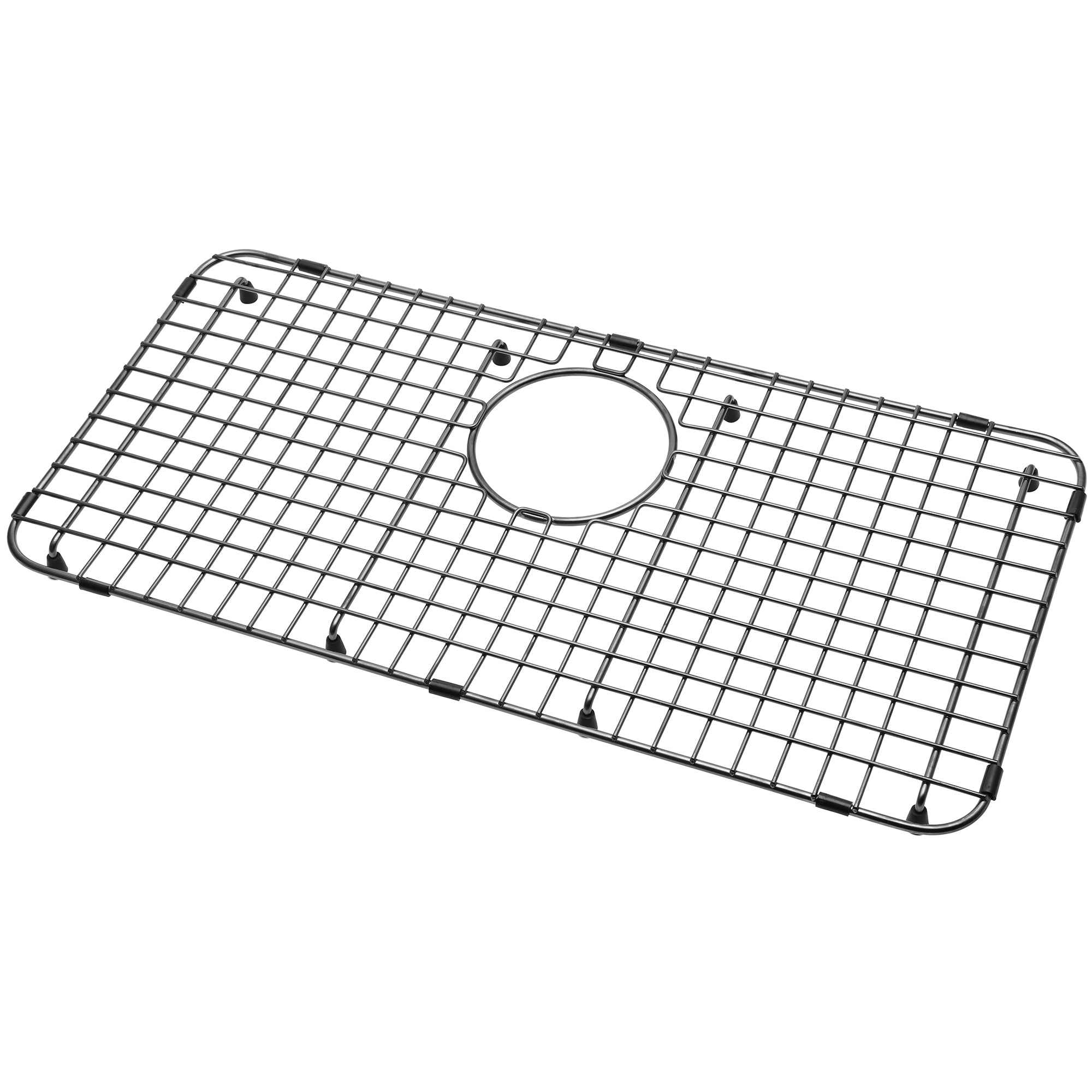 Serene Valley Sink Bottom Grid 25-1/4" X 12-1/2“, Matte Black Color, Rear Drain with Corner Radius 1-1/2", Sink Protector NDG2513R-MB-Serene Valley