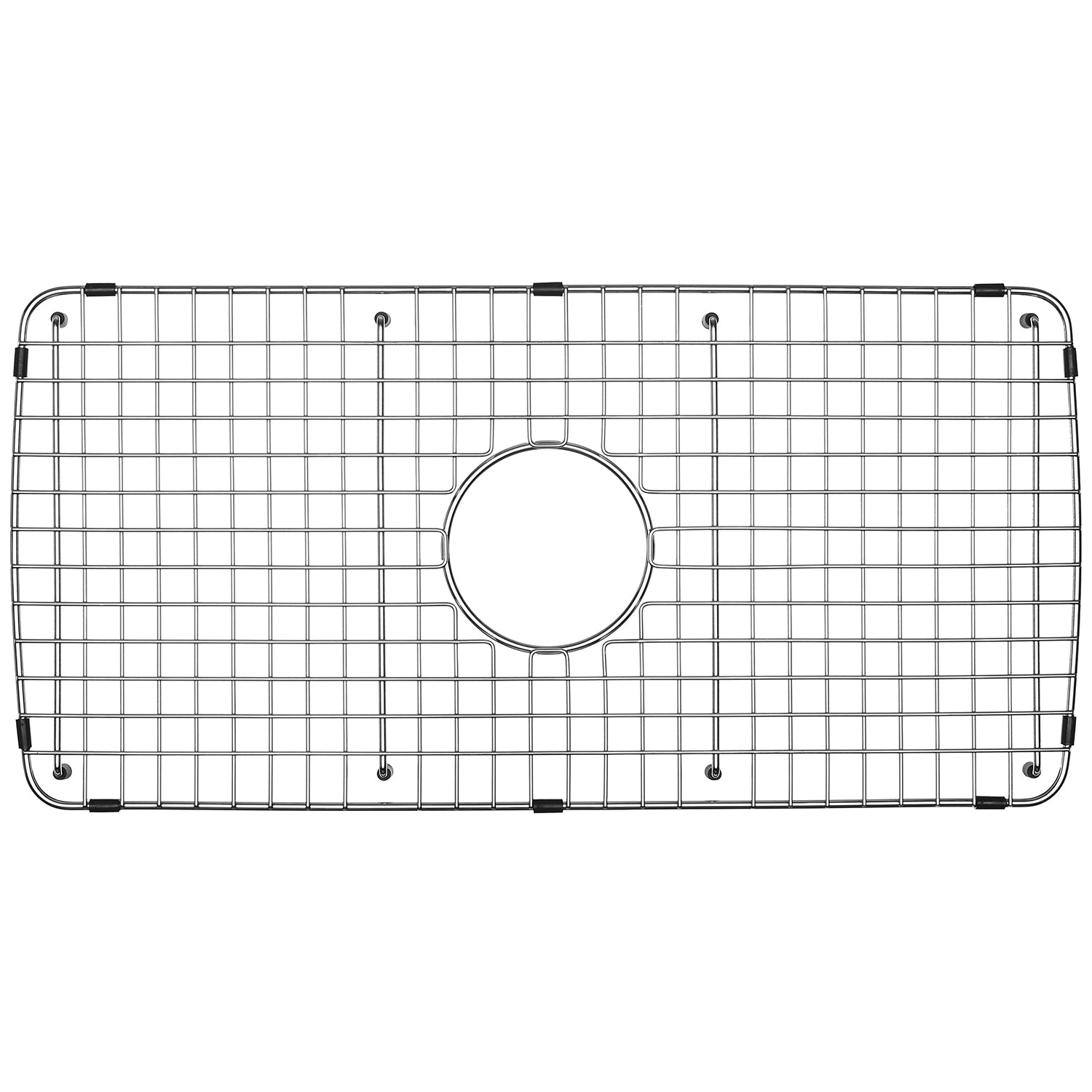 Serene Valley Sink Bottom Grid 27-1/2" x 13-1/2", Centered Drain with Corner Radius 1-1/2", Sink Grids Stainless Steel NDG2713C-Serene Valley