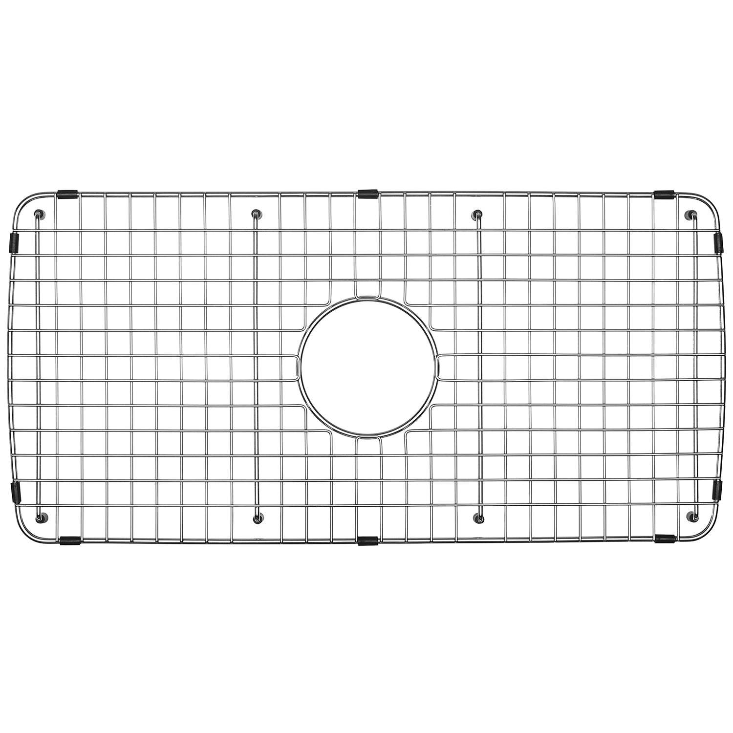 Serene Valley Sink Bottom Grid 27-1/2" x 13-1/2", Centered Drain with Corner Radius 1-1/2", Sink Grids Stainless Steel NDG2713C-Serene Valley
