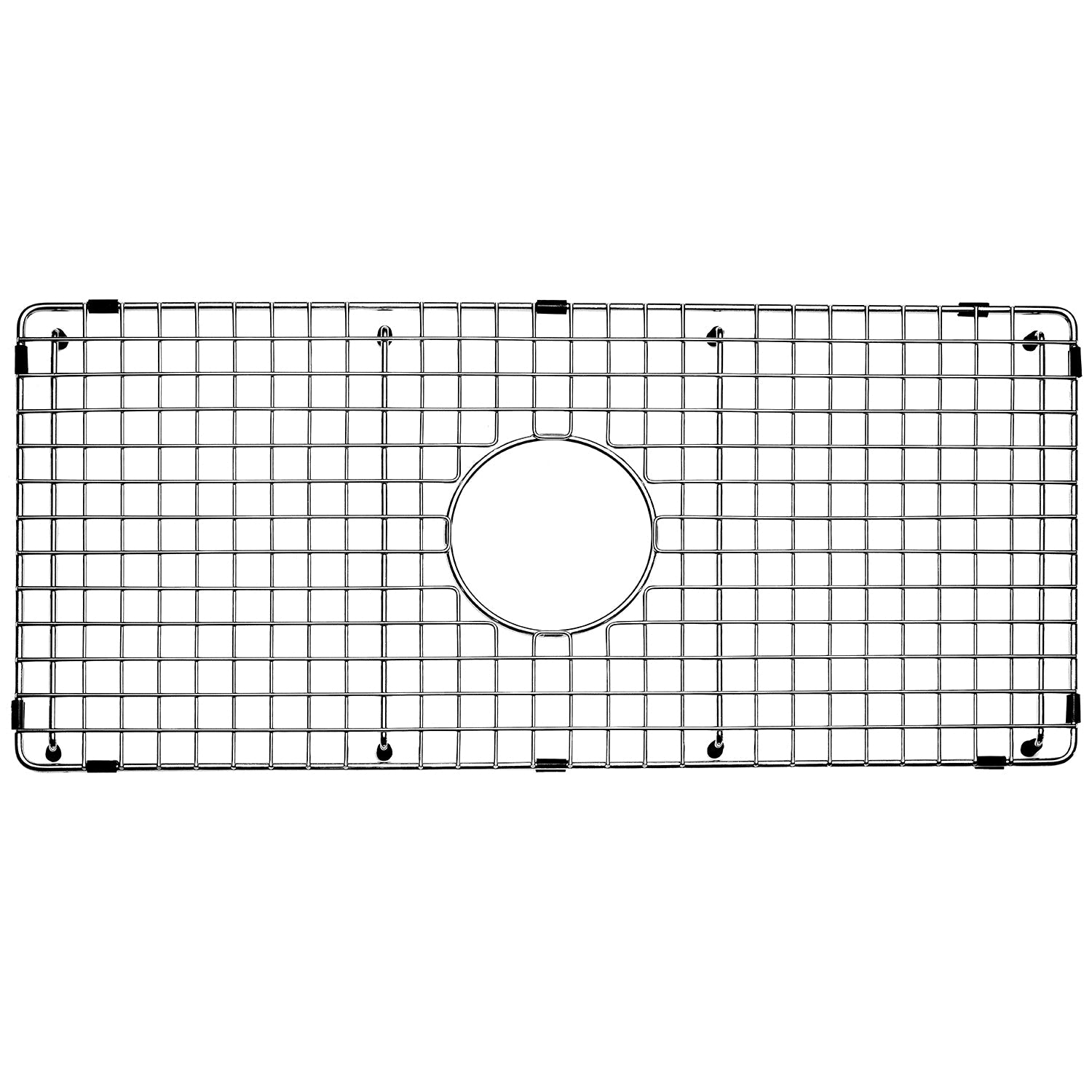 Sink Bottom Grid 27-1/4" X 12-9/16", Centered Drain with Corner Radius 3/8" NDG2813C-Serene Valley