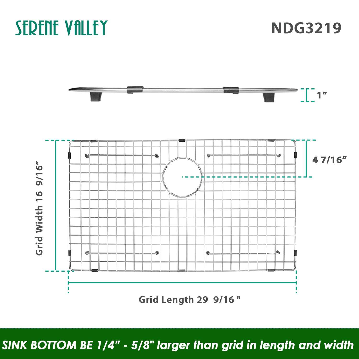 Sink Protector 30 x 17, NDG3219 dim 29 9/16" x 16 9/16"-Serene Valley