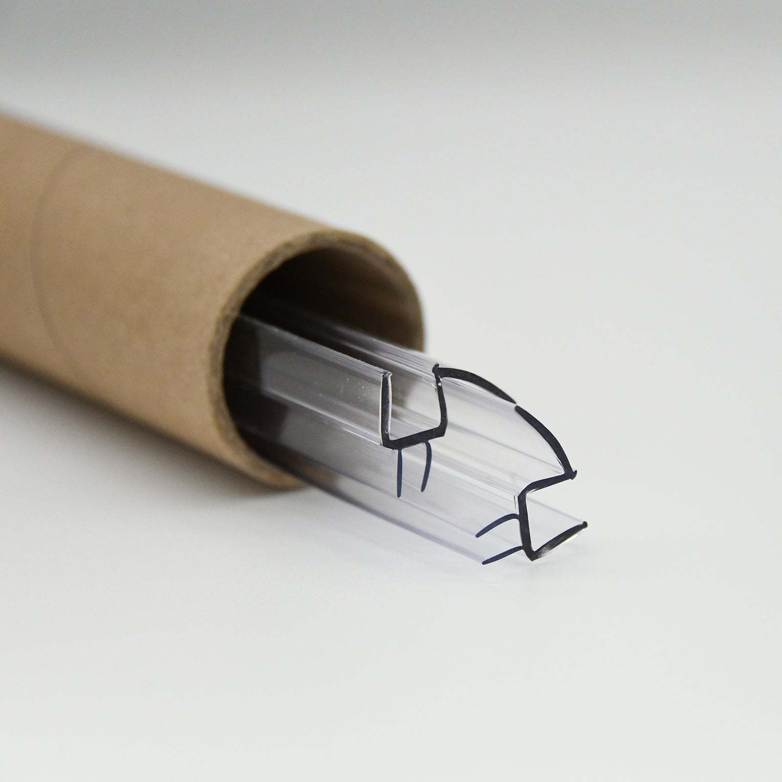 Frameless Shower Door Bottom Seal Strip for 3/8" Glass, Super Clear and Strong Material for Water Blocking - 39" Strip - 2pcs in one Pack SDP011-Serene Valley