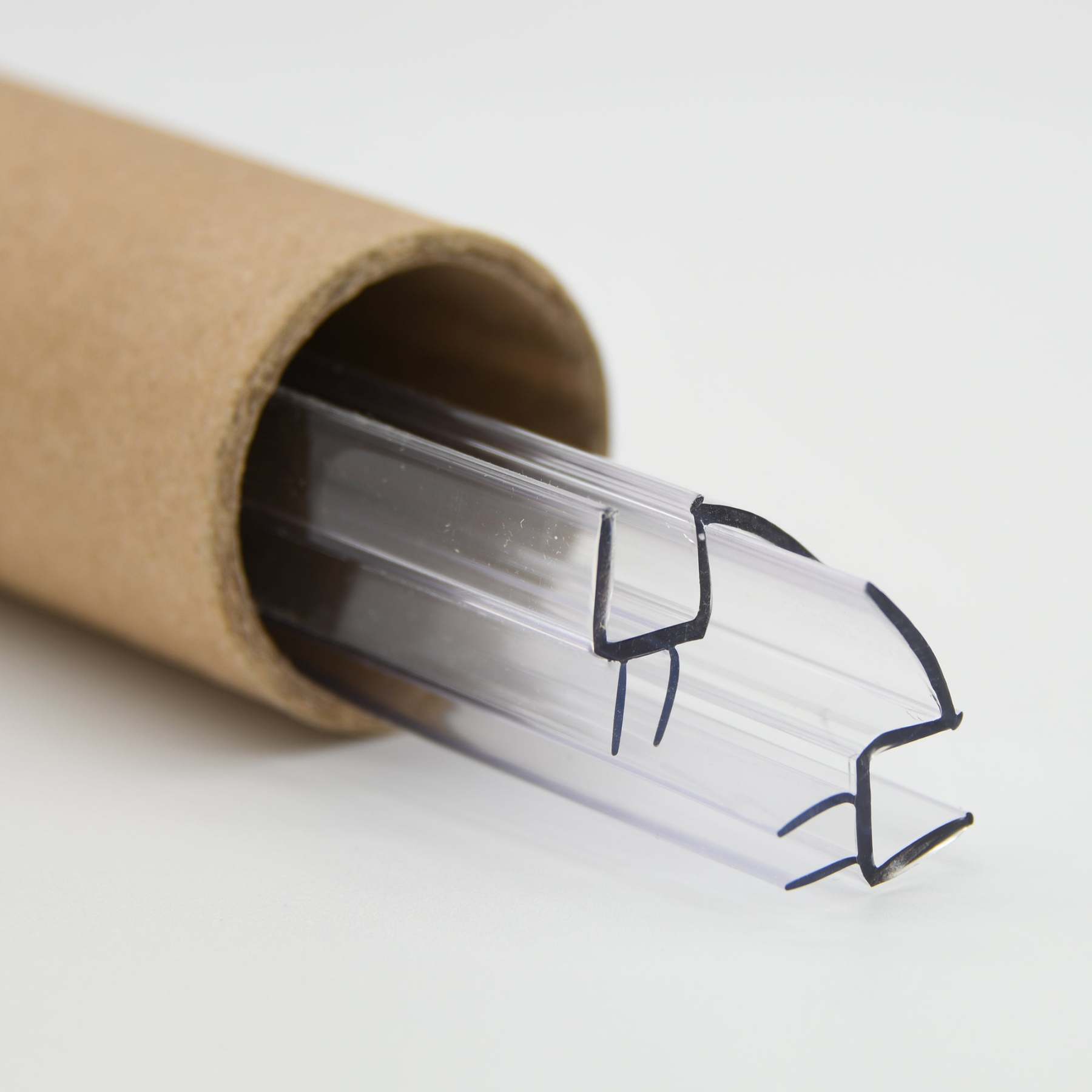 Frameless Shower Door Bottom Seal Strip for 1/4" Glass, Super Clear and Strong Material for Water Blocking - 39" Strip - 2pcs in one Pack SDP013-Serene Valley