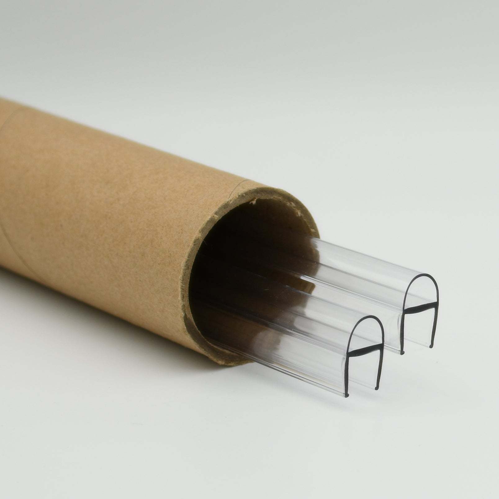 Serene Valley Shower Door Seal Strip for 1/4" Glass, U-shaped, Super Clear and Strong Material for 1/4" Glass Panels - 78" Strips, 2pcs SDP020-6-Serene Valley